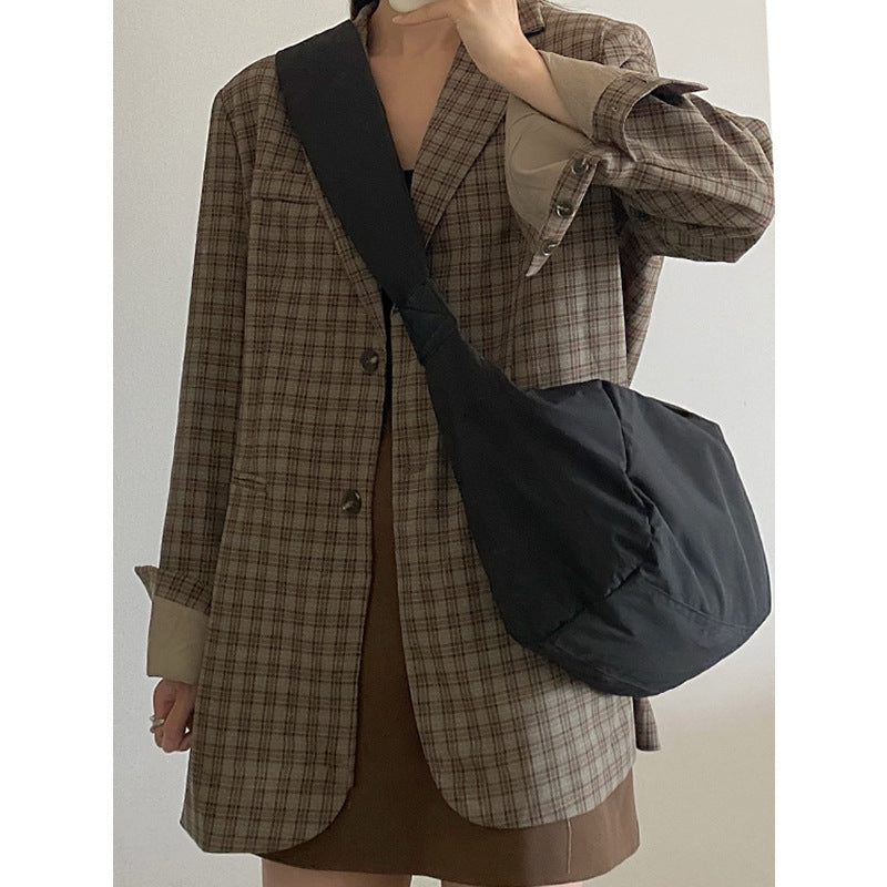 Women's Large Capacity Dumpling Down Cotton Simple Shoulder Bags
