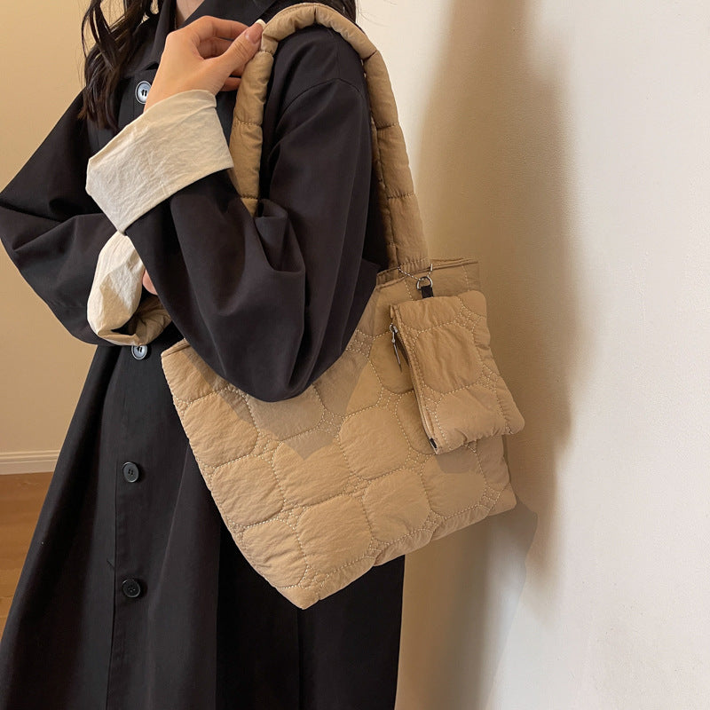 Women's Large Capacity Korean Down Coat Simple Shoulder Bags