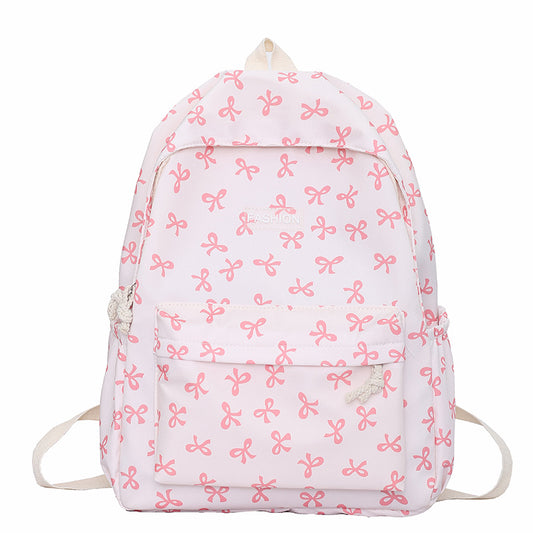 Women's College Style Bowknot Korean Large Capacity Backpacks