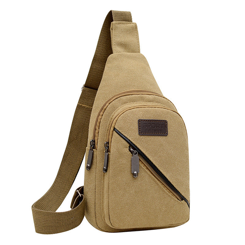 Men's Classic Fashion Slanted Canvas Multifunctional Bags