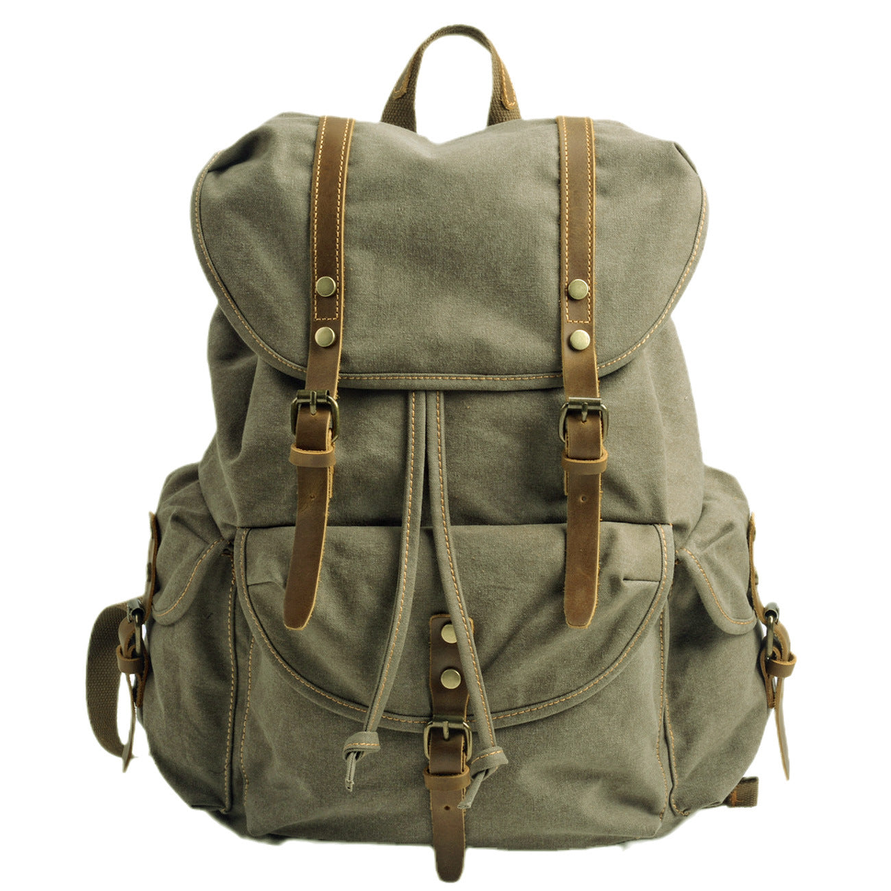Men's Retro Canvas Large Capacity Early High Backpacks