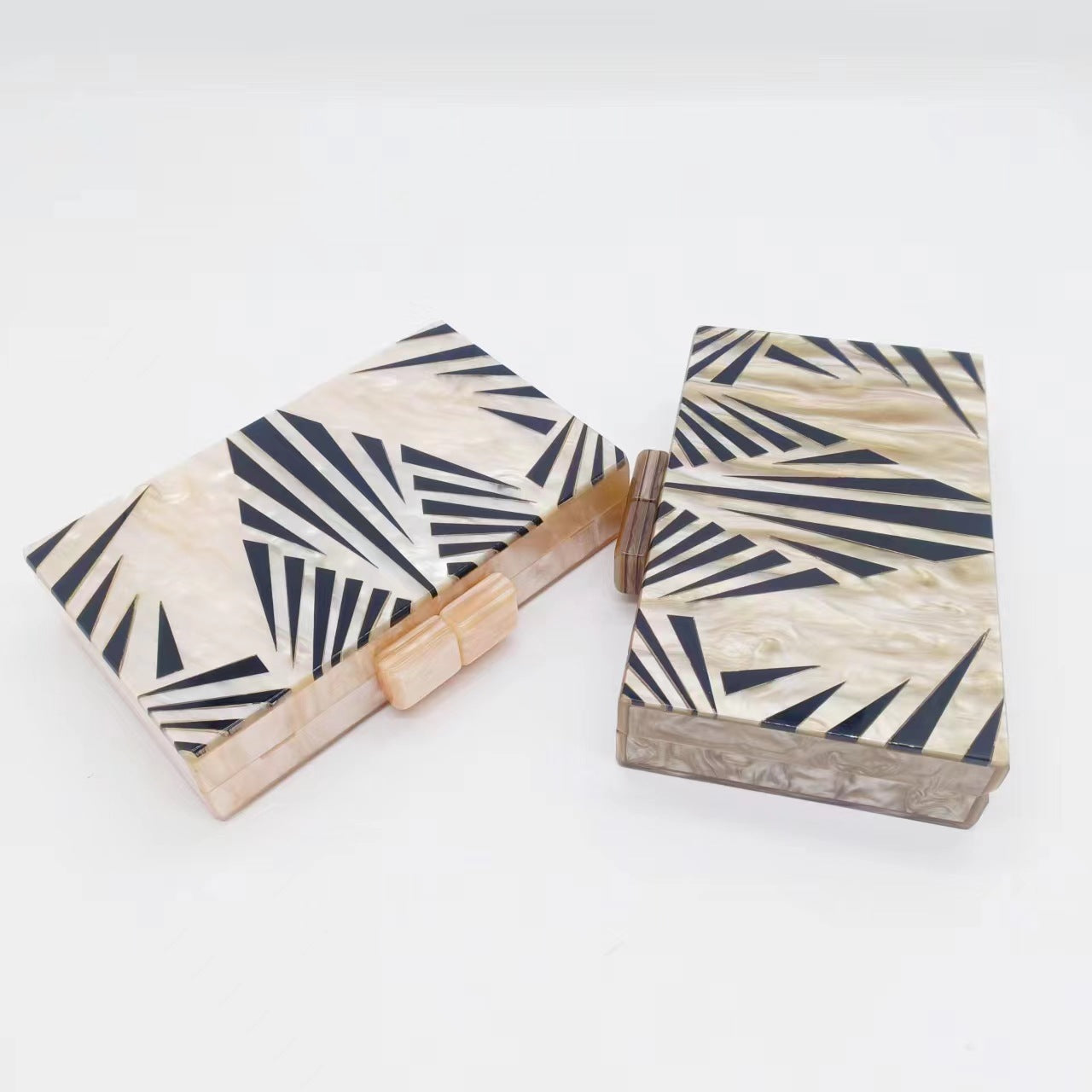 Women's Dinner Vintage Zebra Pattern Trendy Acrylic Evening Bags