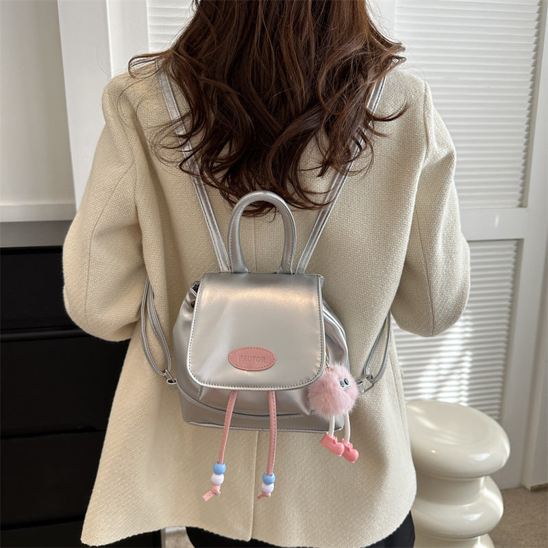 Women's Retro Fashion Solid Color Spring Western Backpacks