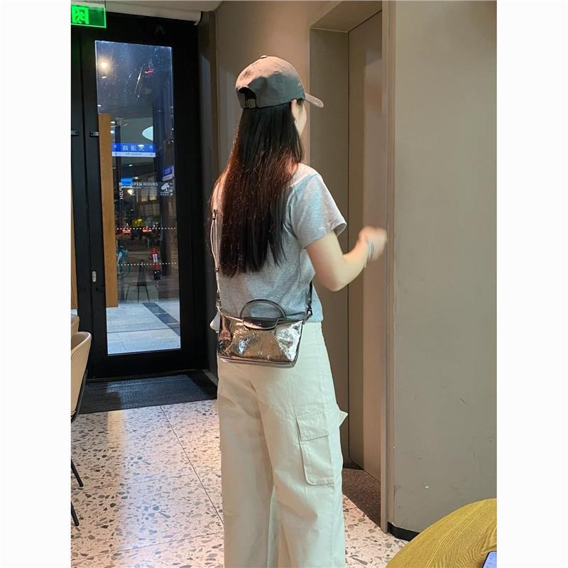 Women's Crack Dumpling Advanced Niche Sier Versatile Shoulder Bags