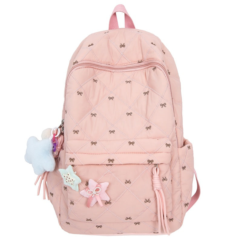 Large Capacity Corduroy Fresh Bow For Backpacks
