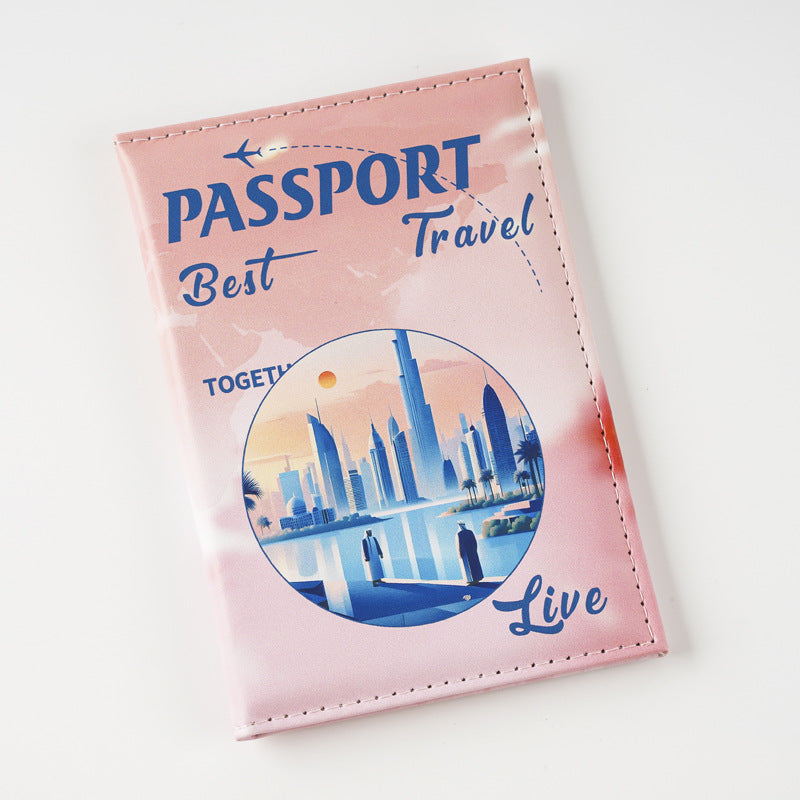 Landscape Color Printing Novel Passport Cover Card Holder