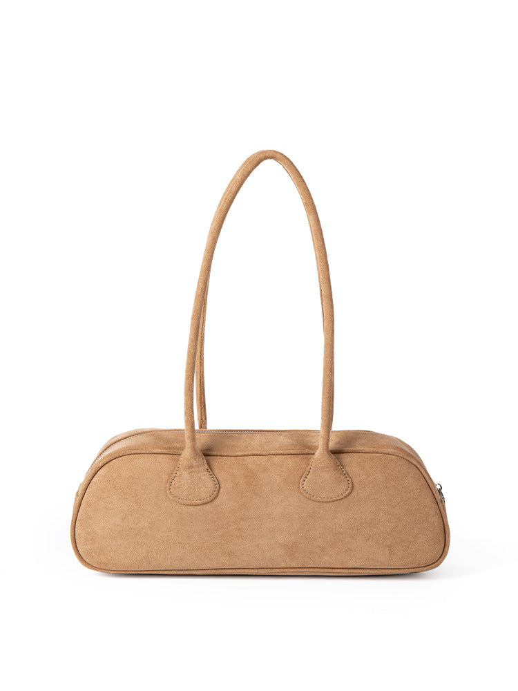 Women's Suede Baguette Fashionable Soft Vintage Plush Shoulder Bags