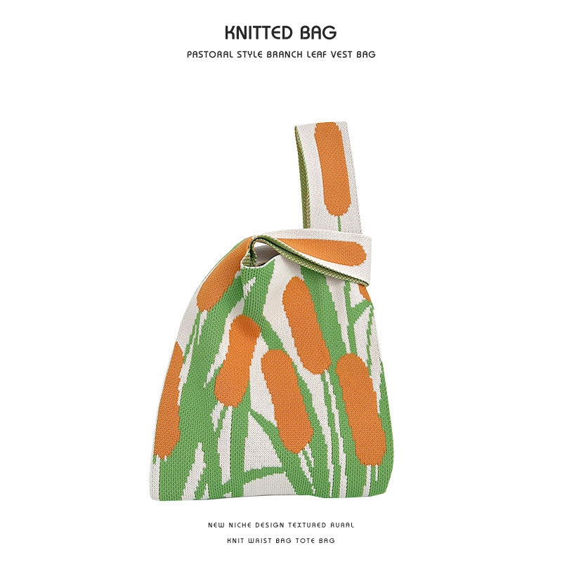 Women's Knitted Vest Versatile Large Capacity Commuter Handbags