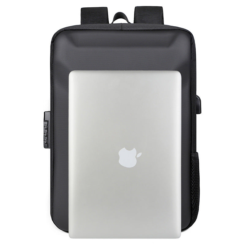 Men's Hard Waterproof Rucksack Password Burden Reduction Backpacks