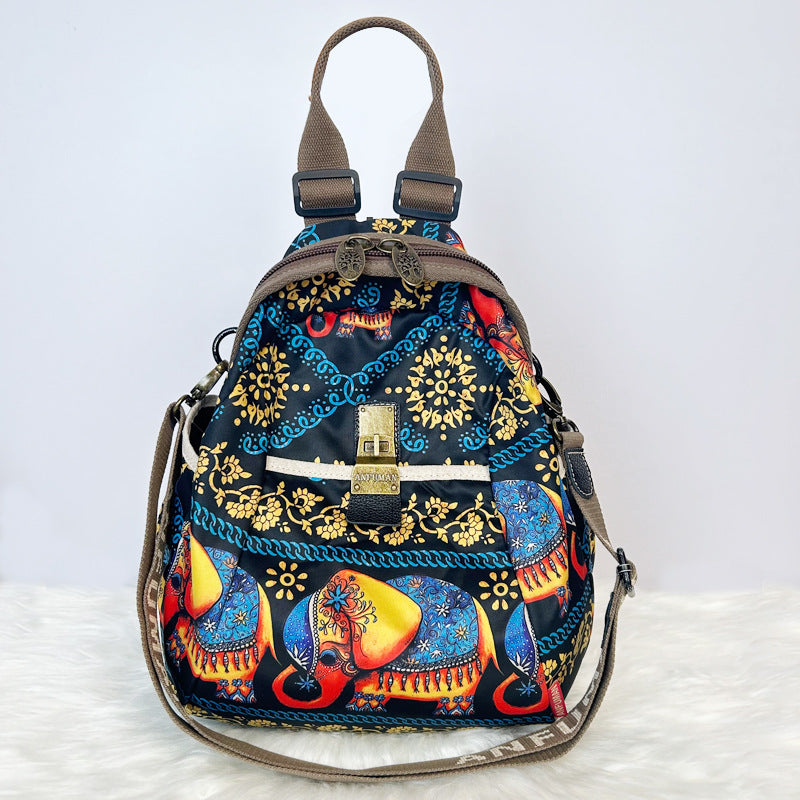 Women's Ethnic Style Waterproof Oxford Cloth Backpacks