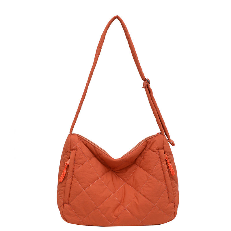 Women's Nylon Down Korean Rhombus Lightweight Large Bags