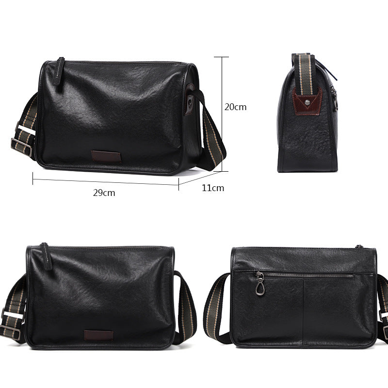 Men's Genuine Leather Retro Trendy Cowhide Men's Messenger Bags