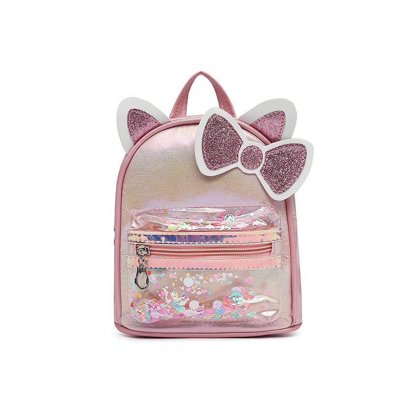 Children's Cute Cat Ears Fashion Colorful Sequins Children's Backpacks