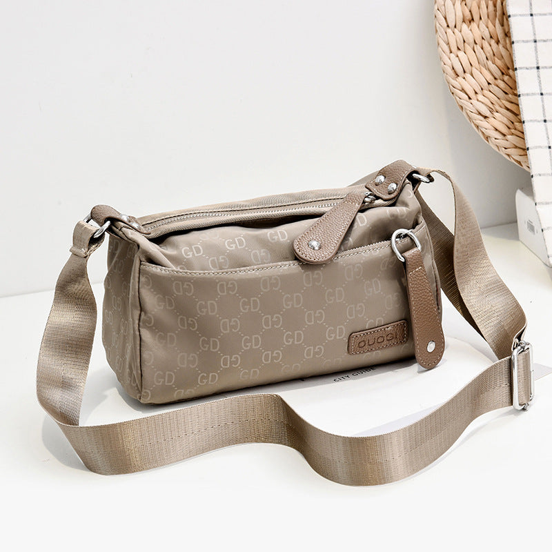 Women's Fashionable Waterproof Nylon Oxford Cloth Round Crossbody Bags