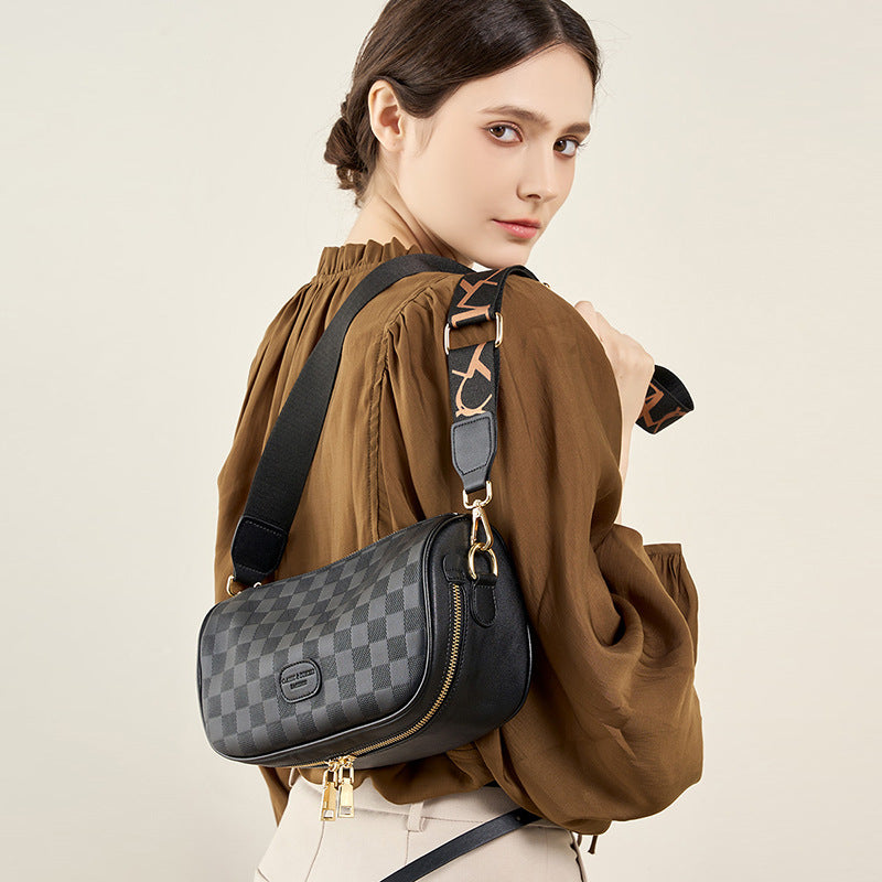Women's Summer Leather Pillow Underarm High-grade Crossbody Bags