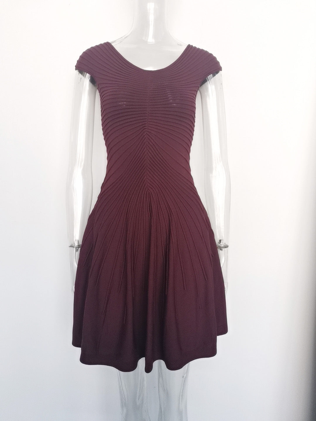 Women's Elegant Waist Slimming Red Sexy Knitted Dress Dresses