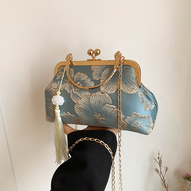 Style With Cheongsam Elegant Big Flower Crossbody Bags
