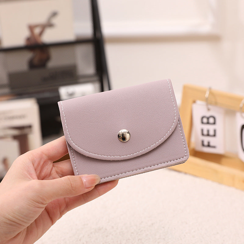 Women's & Men's & Korean Style Solid Color Simple Card Holder