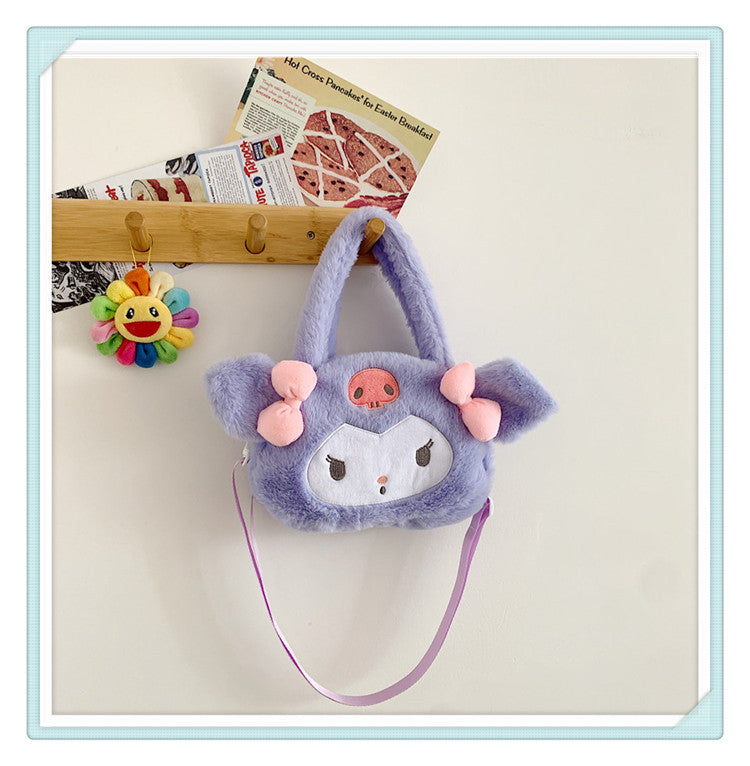 Crayon Rabbit Plush Cute Left Guard Door Pig Crossbody Bags