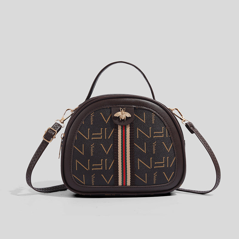 Women's Letter Printing Portable Bee Ribbon Fashion Shoulder Bags