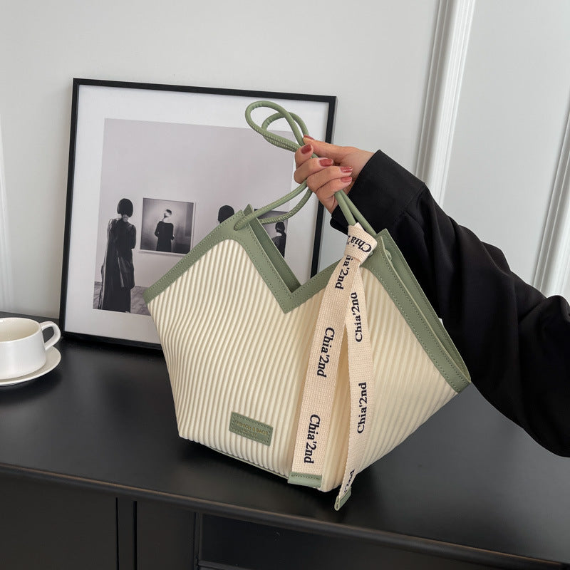 Women's Pattern French Korean Style Commuting Fashion Shoulder Bags