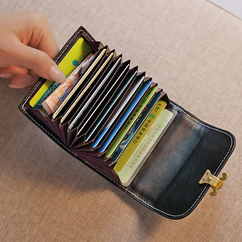 Female Multiple Slots Exquisite Large Capacity Card Holder