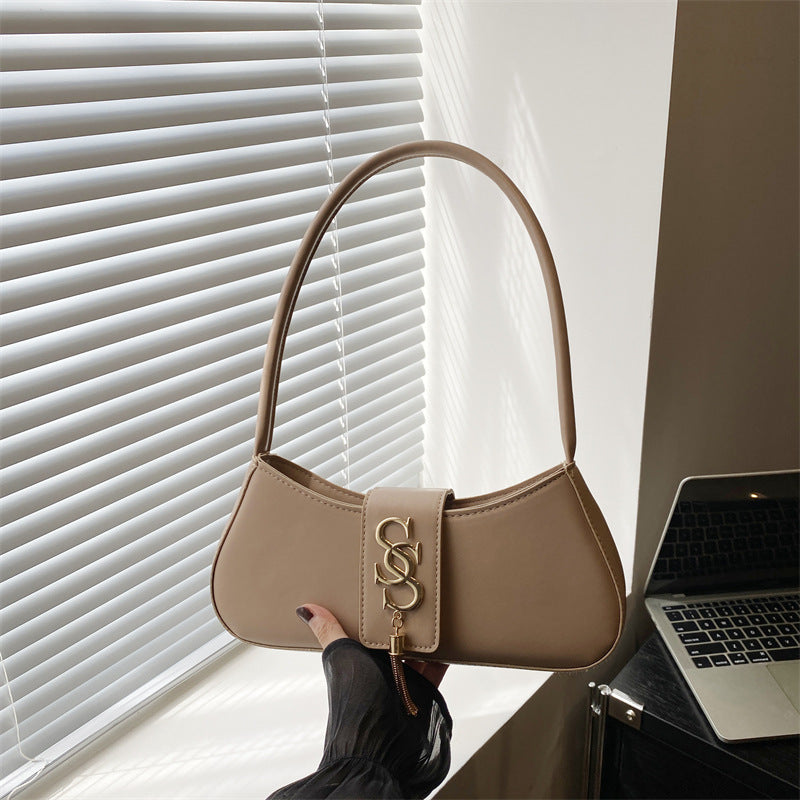 Women's Simple Autumn Western Style Leisure Commuter Shoulder Bags
