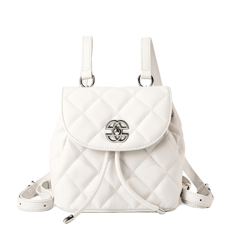 Leather Female Fashion Design Sense Large Backpacks
