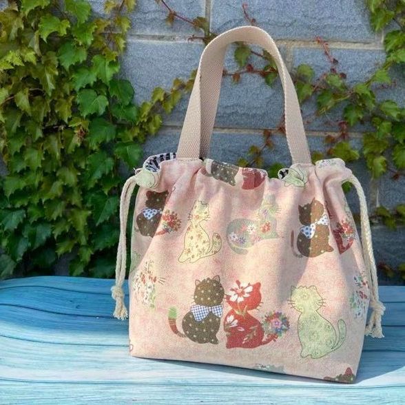 Printing Lunch Cute Cartoon Canvas Reticule Shoulder Bags