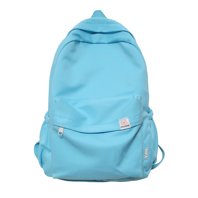 Female Korean Junior High Cute Solid Color Backpacks