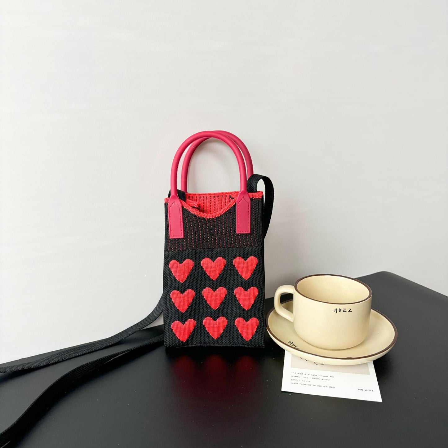 Dopamine High Sense Minority Knitted Korean Phone Bags