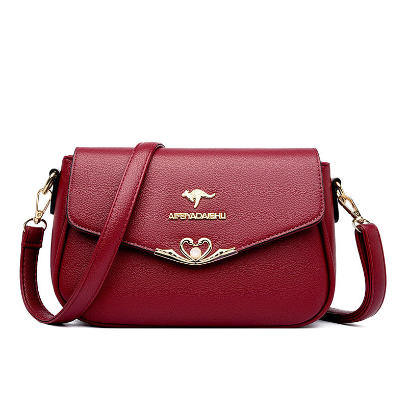 Women's Korean Style Mom Fashionable Textured Handbags