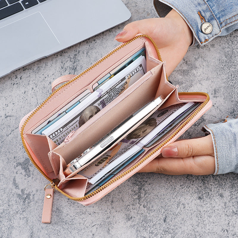 Women's Zipper Korean Style Mobile Large Capacity Ladies Wallets