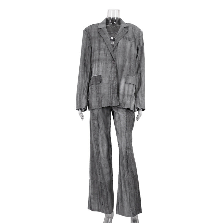 Women's Fashionable Retro Lapel Long Sleeve Design Suits