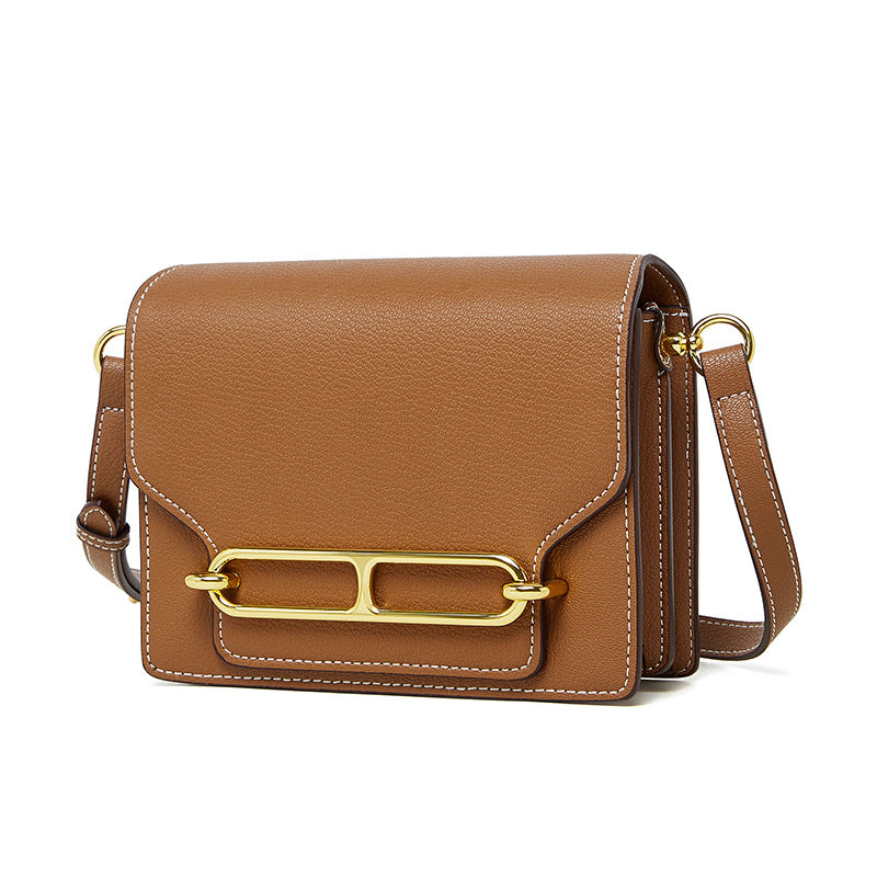 Genuine Leather Stewardess Pig Nose High Sense Crossbody Bags