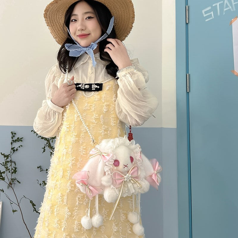Lolita Rabbit Handmade Lop Eared Doll Crossbody Bags