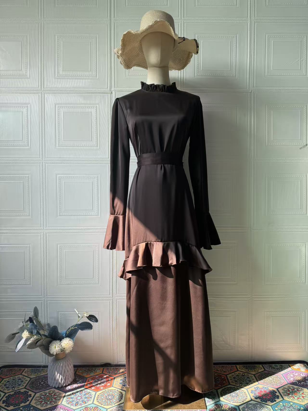 Women's Slim Fit Elegant Soft Long Sleeve Dresses