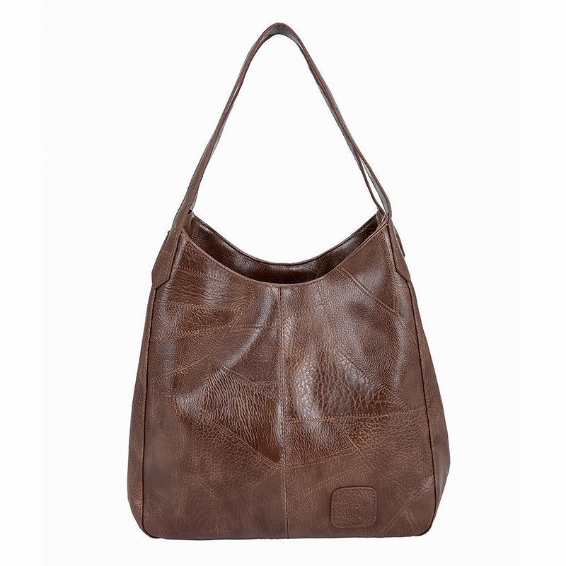 Women's Retro Soft Leather Large Capacity Simple Shoulder Bags