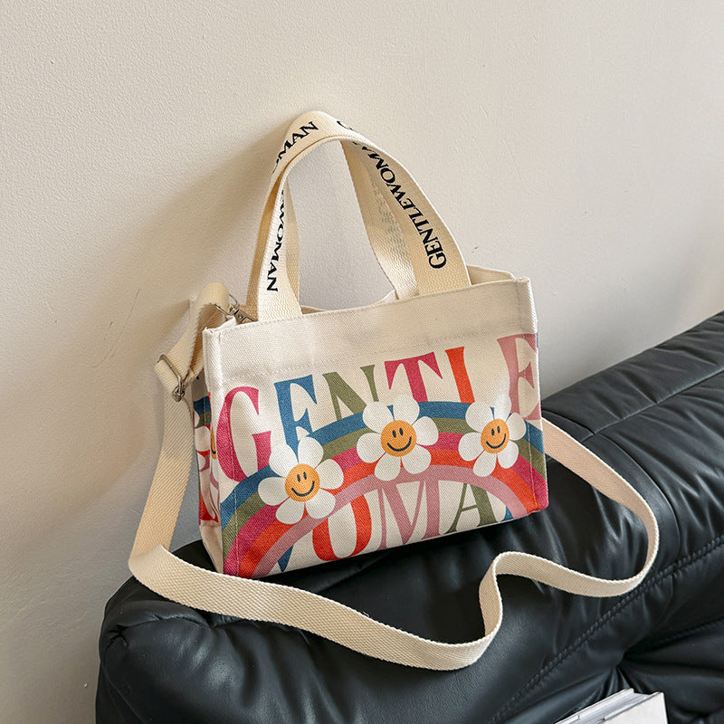 Classy Glamorous Letter Commuter Fashion Canvas Shoulder Bags
