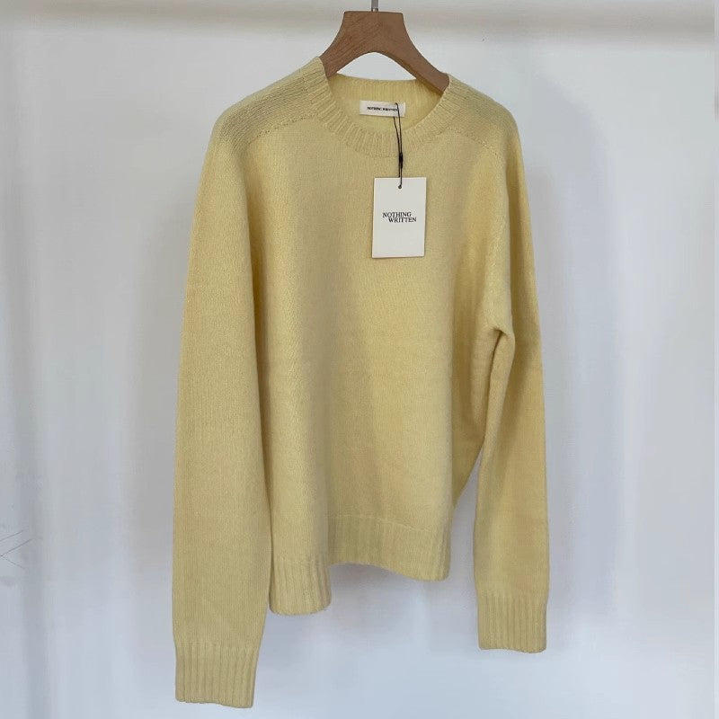 Women's Solid Color Pullover Korean Style Lazy Sweaters