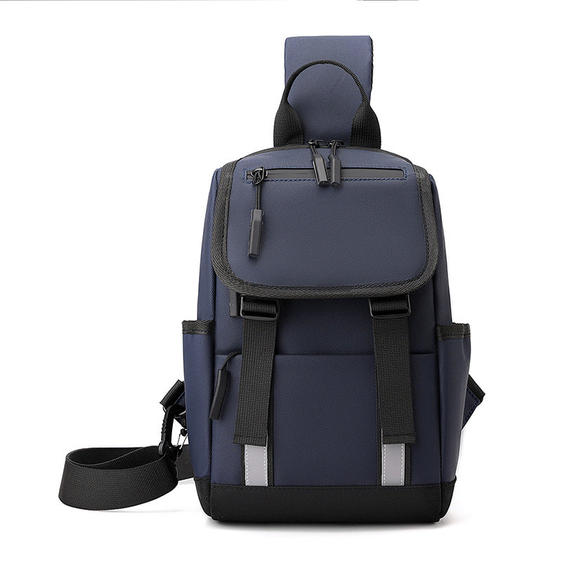 Men's Fashion Derm Style Motorcycle Trendy Men's Chest Bags