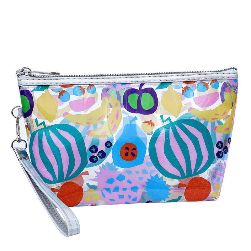 Stylish Copyright Figure Fruit Buggy Transparent Cosmetic Bags