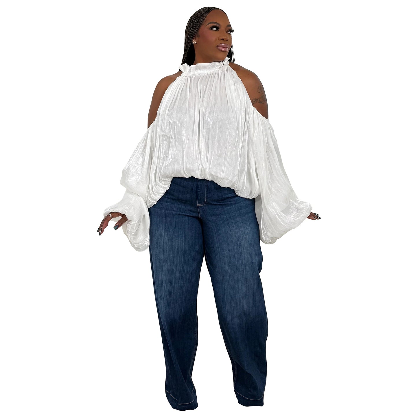 Women's Autumn Back Loose Organza Design Sense Blouses
