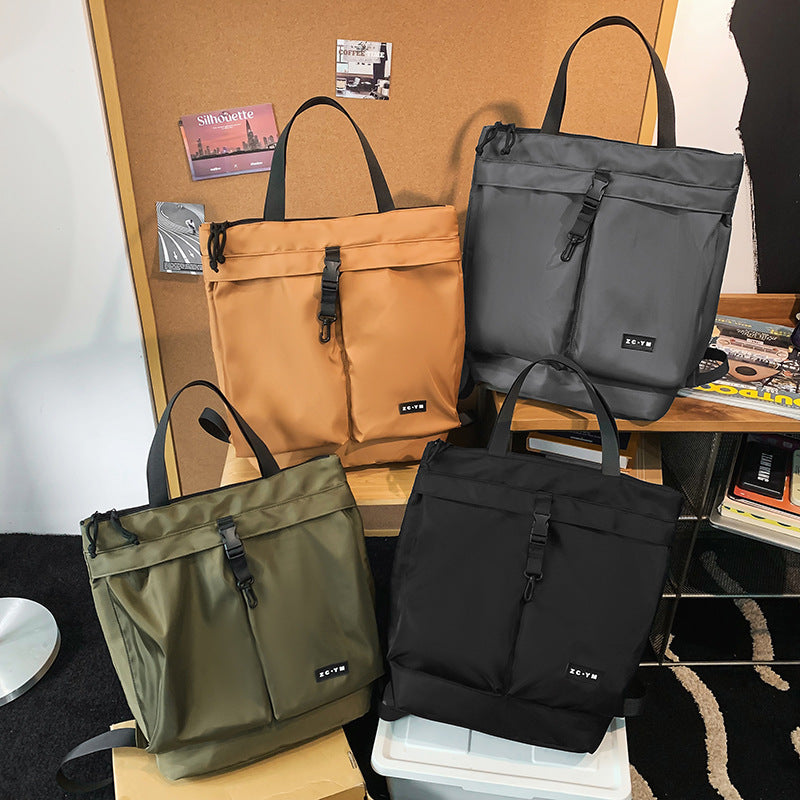 Women's & Men's & Commuter Solid Color Large Capacity Men's Shoulder Bags