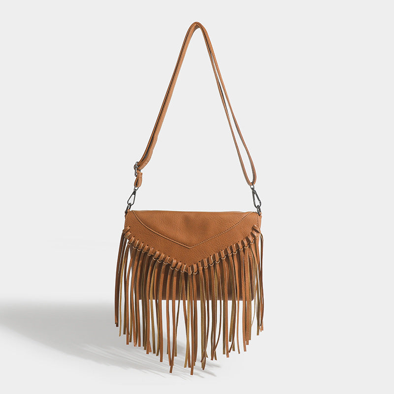 Versatile New Tassel Winter Zipper Personalized Crossbody Bags