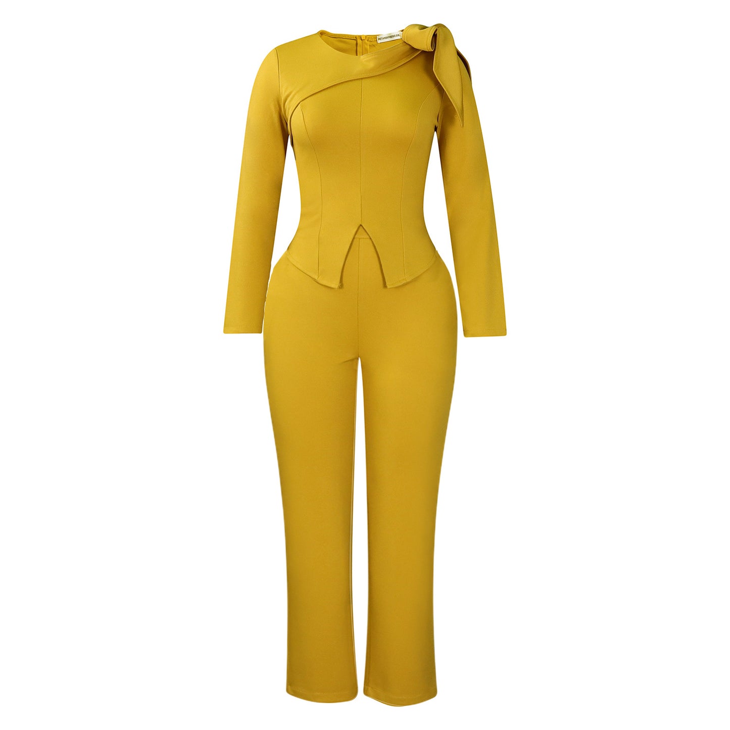 Women's Wear Winter Fashionable Temperament Solid Color Long-sleeved Fashion Casual Suit