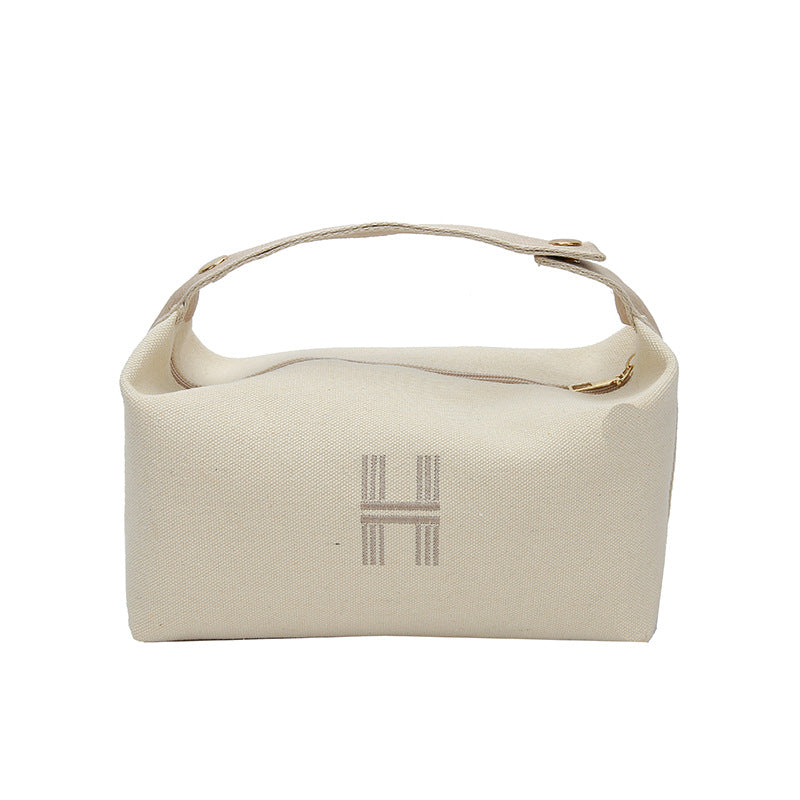 Stylish Portable Large Capacity Retro Alphabet Cosmetic Bags