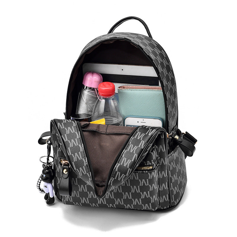 Women's Popular Korean Fashion Printed Portable Backpacks