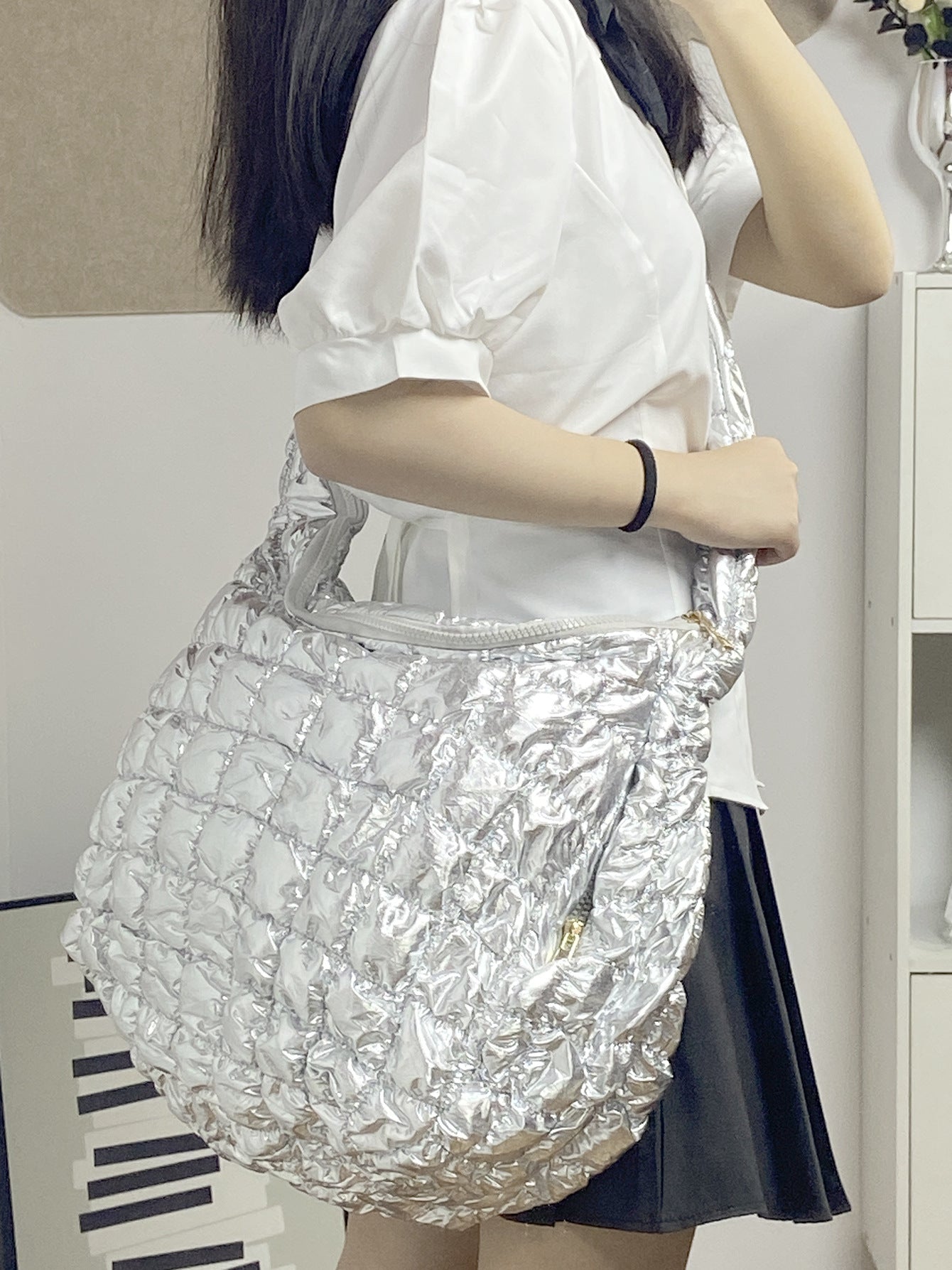 Women's Korean Pleated Cloud Versatile Large Capacity Crossbody Bags