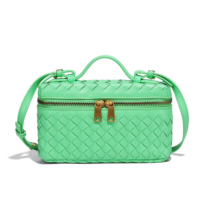 Slouchy Hand-woven Fashion Box Portable Lunch Crossbody Bags